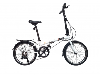 Велосипед DAHON Dream D6 складной, white. Крылья, багажник, подножка